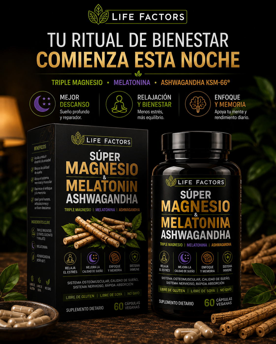 Super Magnesio & Melatonin Ashwagndha