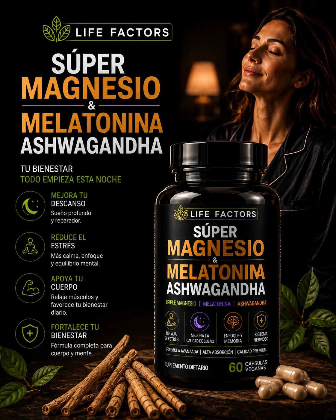 Super Magnesio & Melatonin Ashwagndha