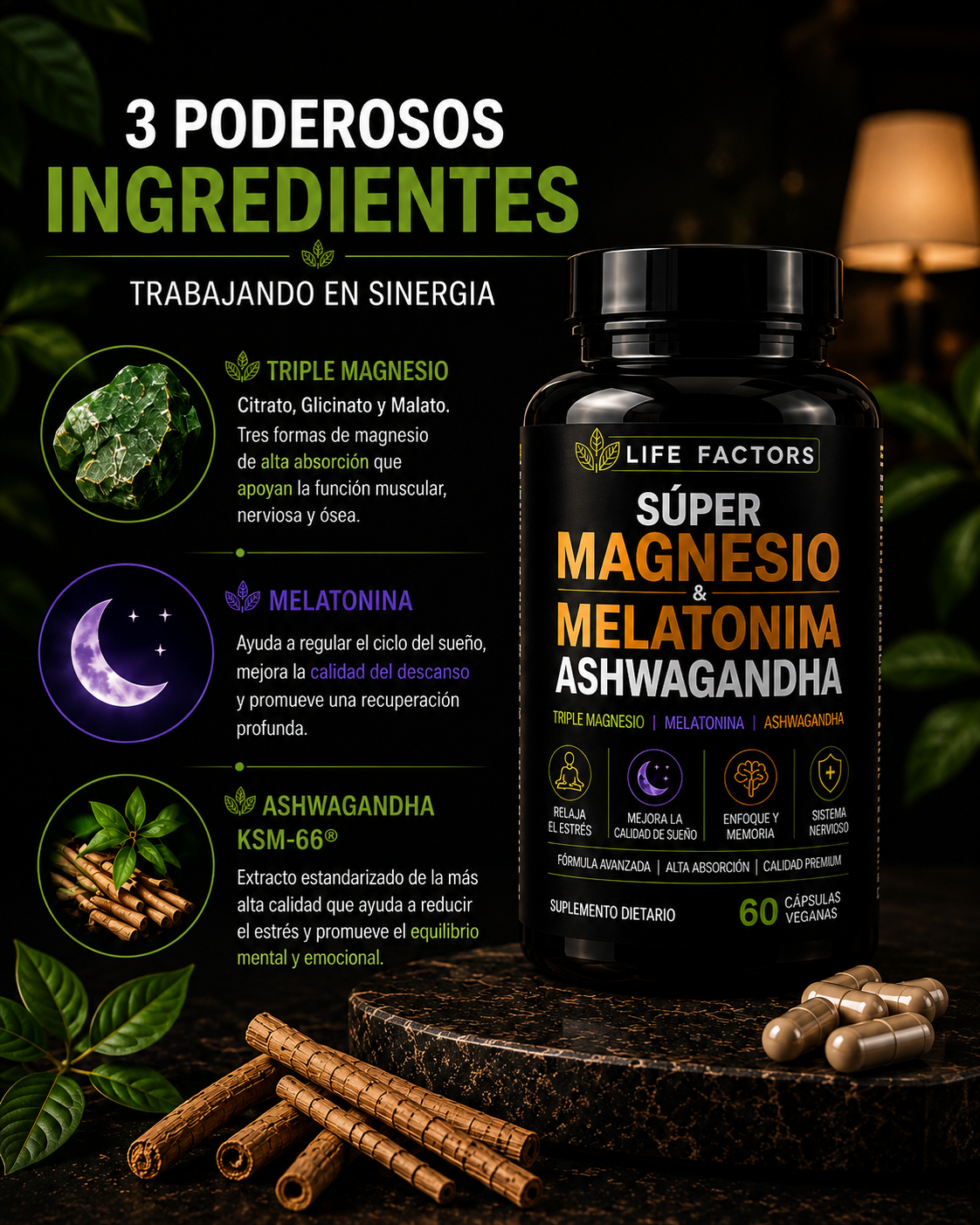 Super Magnesio & Melatonin Ashwagndha