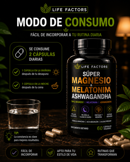 Super Magnesio & Melatonin Ashwagndha