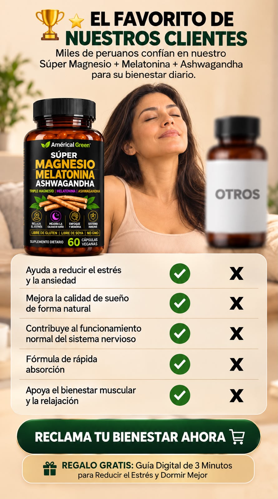 Super Magnesio + Melatonina &  Ashwagandha