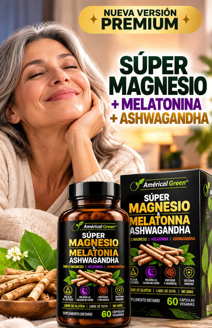 Super Magnesio + Melatonina &  Ashwagandha